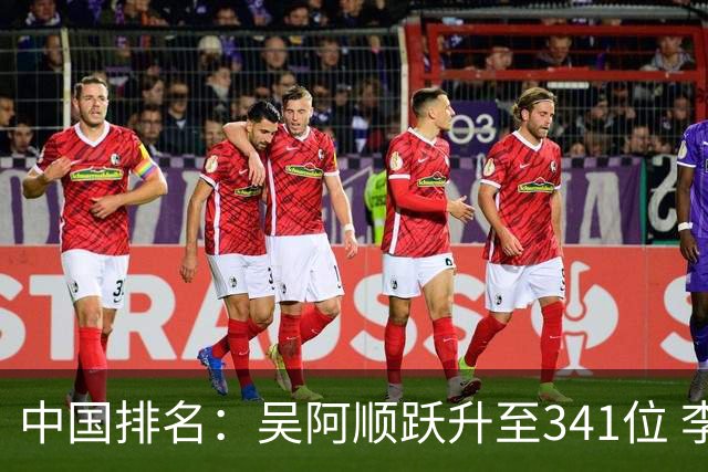 中国排名：吴阿顺跃升至341位 李昊桐彭博上升